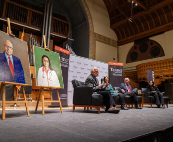 Robert Shetterly University Lecturer & Exhibition of Paintings In Schine Center Panasci Lounge 2018 Tanner Lecture with Dr. Mona Hanna-Attisha and Richard Bowen